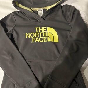 The North Face Womens Charcoal Hoodie with Yellow Logo